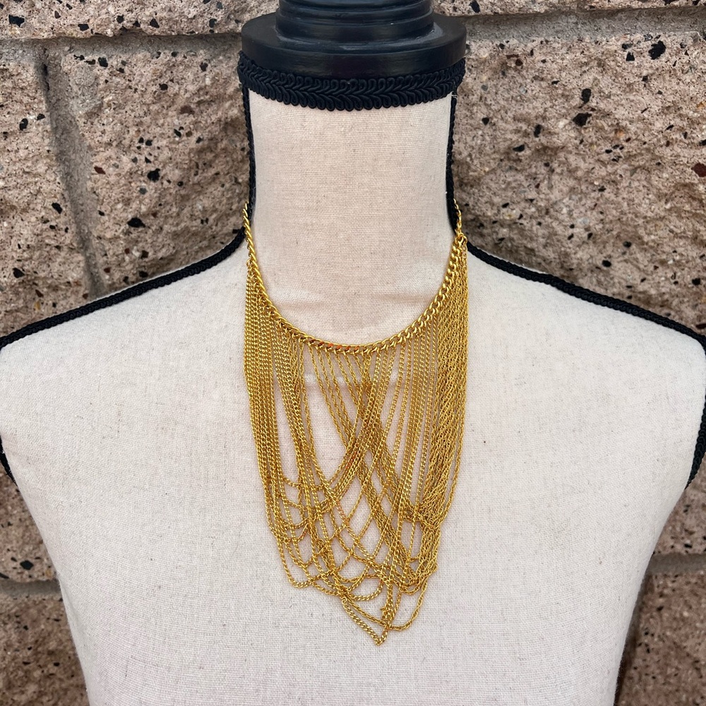 Vintage multi layered choker necklace.